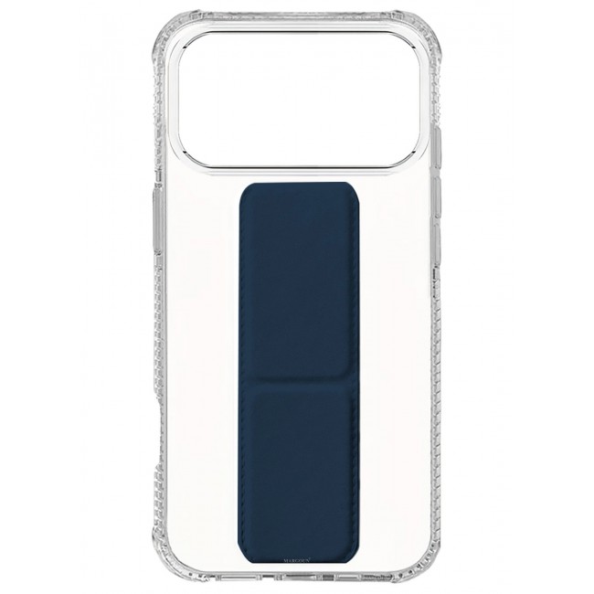 CATANES 2 Pack For iPhone 18 Pro Case Clear with Foldable Stand, Shockproof Protective Cover with Reinforced Corners, Transparent Bumper - Dark Blue
