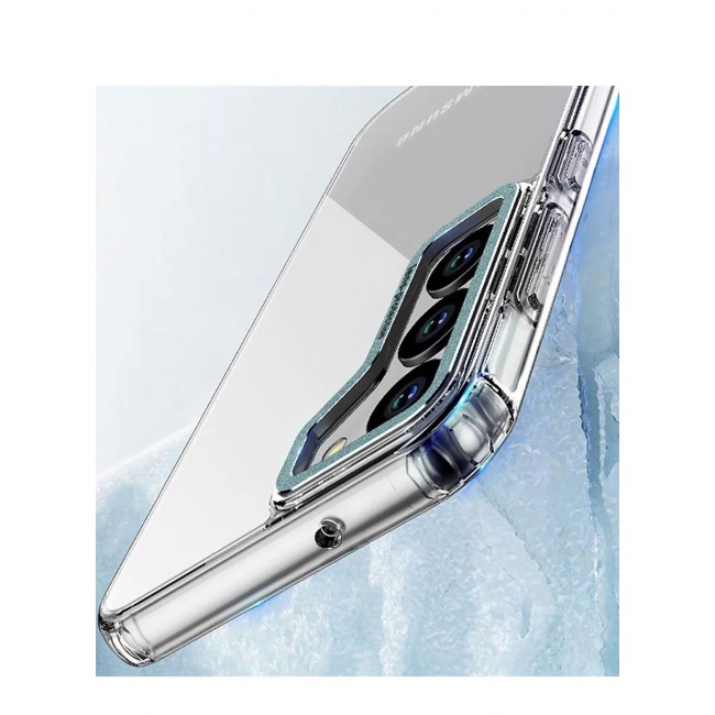 CATANES 2 Pack For Samsung Galaxy S23 Clear Case With Screen Protector Green Edge