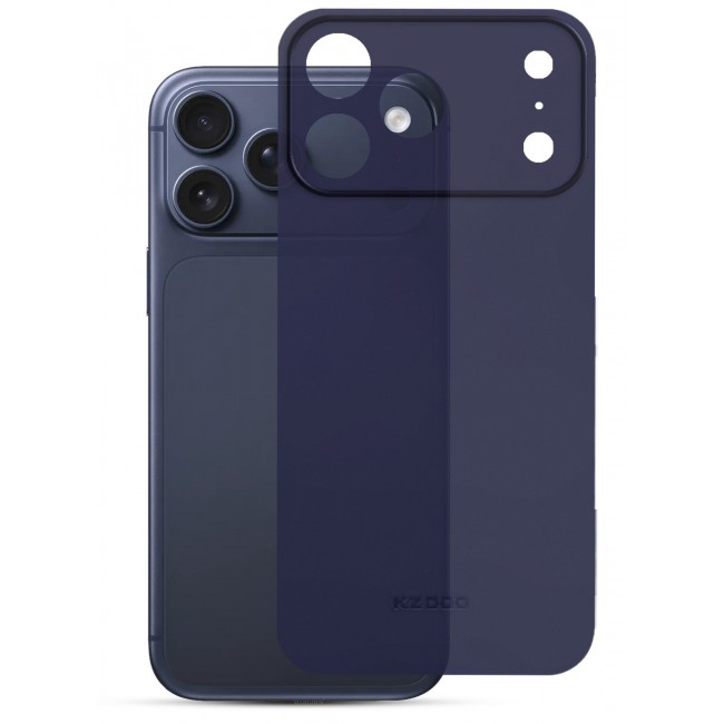 KZDOO 2 Packs Air Skin Case Cover for Apple iPhone 17 Pro - Sturdy Back Cover - Durable Thin Case - Drop Protection Cover with 3D Screen Protector - Blue