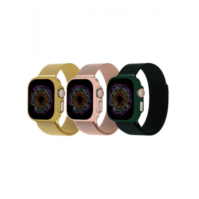 CATANES 3 Pack Stainless Steel Milanese Loop Compatible with Apple Watch Band 42mm 44mm 45mm 49mm men and women Mesh Loop Magnetic Clasp Replacement for iWatch Bands Ultra2/Ultra/Series 9 8 7 SE 6 5 4 3 2 1