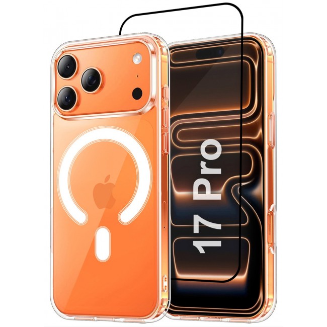 CATANES 2 Pack Clear Magnetic Case for iPhone 17 Pro - Transparent Shockproof Protective Cover with MagSafe Compatibility