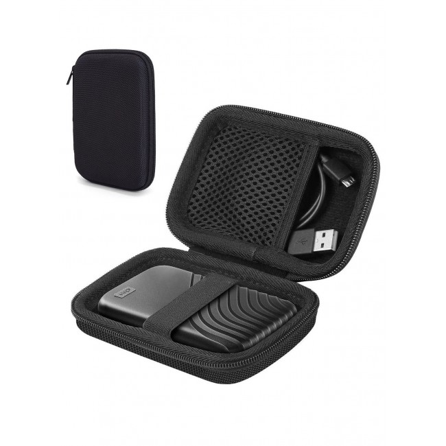 CATANES Carrying Case for External Hard Drive Electronics Accessories EVA Travel Tech Organizer Shockproof Bag 15x10x4.5cm