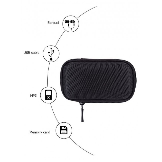 CATANES Carrying Case for External Hard Drive Electronics Accessories EVA Travel Tech Organizer Shockproof Bag 15x10x4.5cm
