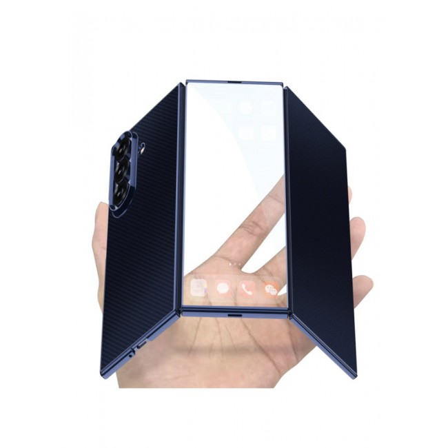 CATANES Kickstand Flip Case Plsin for Samsung Galaxy Z TriFold – Fabric Texture, Shockproof and Camera Protection, Black