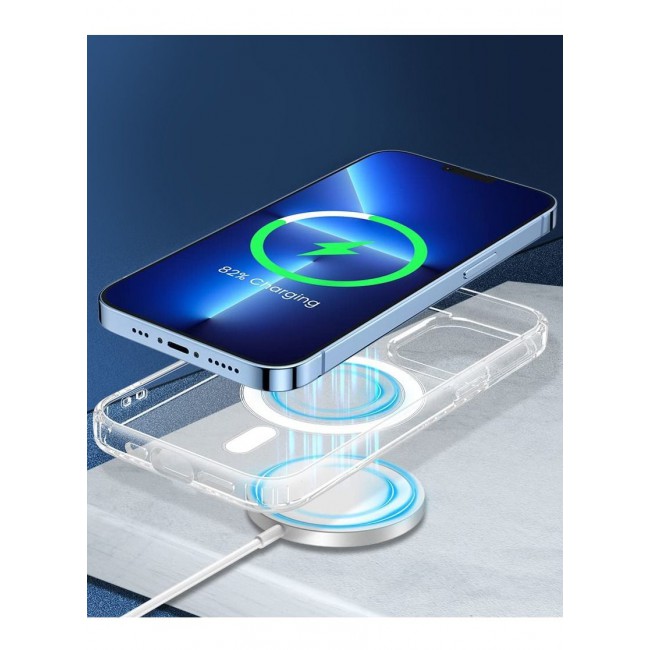 CATANES iPhone 12 Clear Case with Magsafe Magnetic Wireless Charging Compatible Transparent Cover