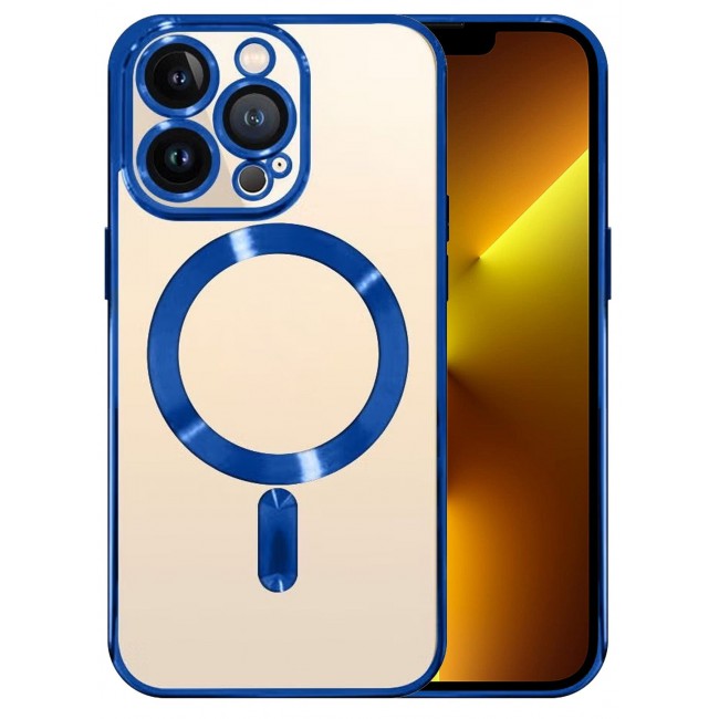 CATANES iPhone 13 Pro Clear Case with MagSafe Wireless Charging Compatible Back Cover with Electroplating Shockproof