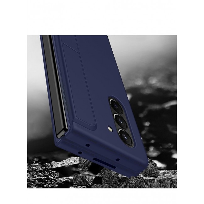 CATANES Samsung Galaxy Z Fold 5 Case with Pen Holder S-Pen included Hard Ultra Protective and Anti Shock Case Cover Blue
