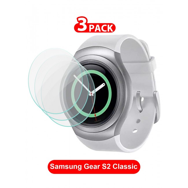 CATANES 3Packs Tempered Glass Screen Protector for Samsung Gear S2 Classic R720 – HD Clarity, 9H Hardness, Scratch-Resistant