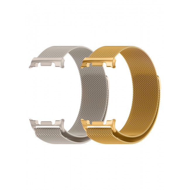 CATANES 2Packs Milanese Metal Band for Samsung Galaxy Watch 8 Band 40mm 44mm/8 Classic 46mm, Mesh Magnetic Stainless Steel Loop Strap