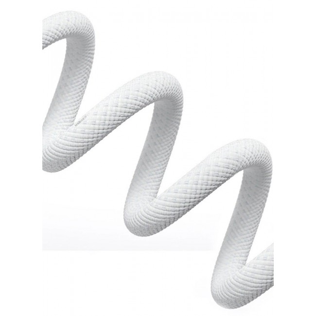CATANES 100W Fast Charging Cable USB-C to USB-C - Built-in Power Display, PD 3.0 & Durable Braided Design 1M - White