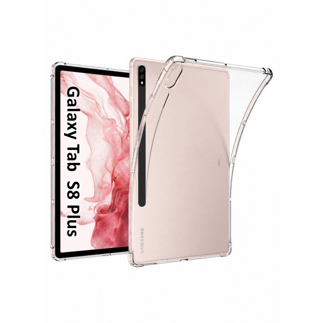 CATANES For Samsung Galaxy Tab S8 Plus Transparent TPU Bumper Protective Case