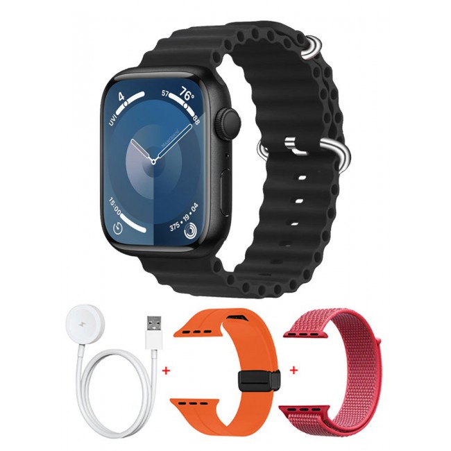 CATANES Smart Watch Fitness Tracker 44mm for Android and Ios with 3 Replacement Bands and Charging Cable - Multicolour 5