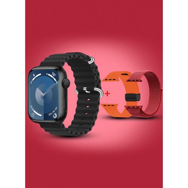 CATANES Smart Watch Fitness Tracker 44mm for Android and Ios with 3 Replacement Bands and Charging Cable - Multicolour 5