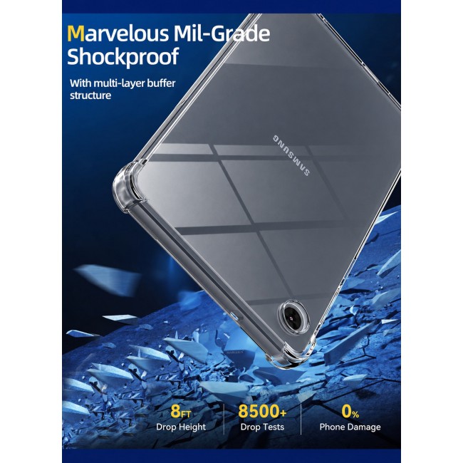 CATANES For Samsung Galaxy Tab A11 Transparent TPU Bumper Protective Case