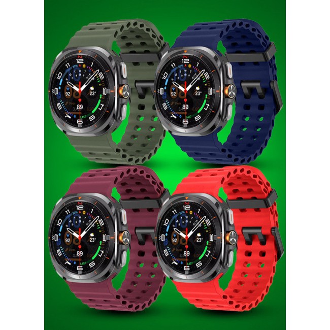 CATANES 4 Pack of Band for Samsung Galaxy Watch 7 Ultra Soft Silicone Adjustable, Sweat-Resistant, and Stylish