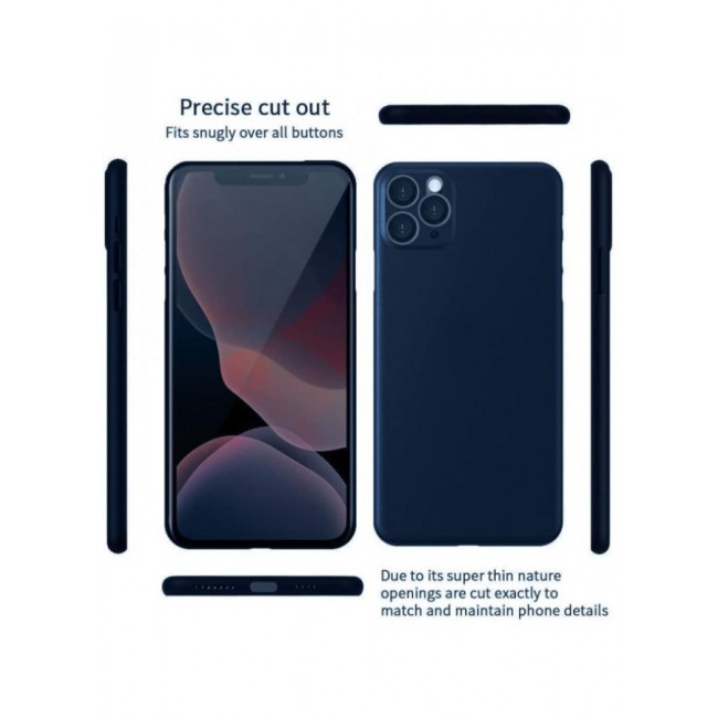 KZDOO Air Skin Case Ultra Slim Back Cover Skin for iphone 11 Pro Frosted Anti Slip Full Coverage Blue
