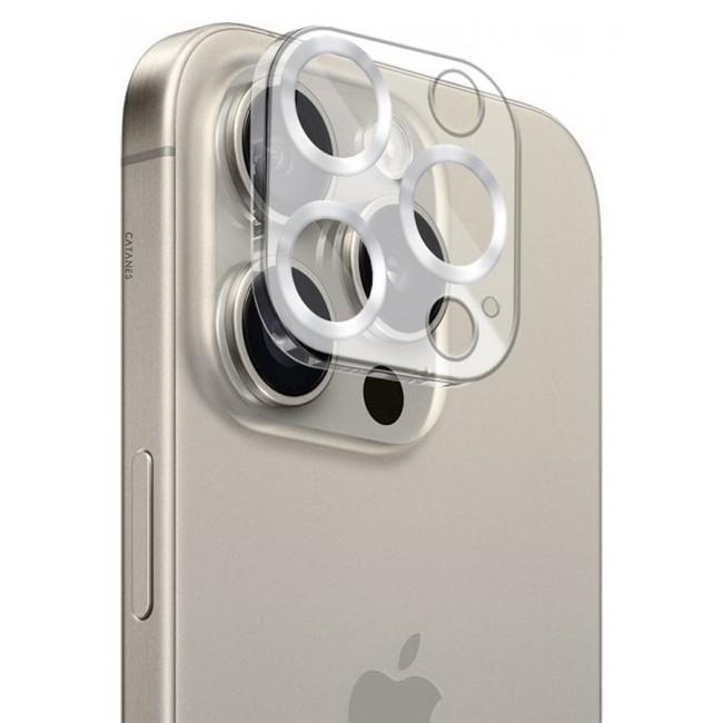 CATANES iPhone 14 Pro Camera Lens Protector Tempered Glass 9H Hardness Ultra HD Anti-Scratch Easy to Install Case Friendly Full Coverage Guard Silver