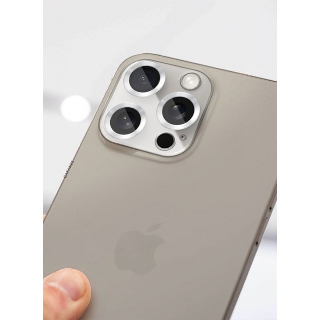 CATANES iPhone 14 Pro Camera Lens Protector Tempered Glass 9H Hardness Ultra HD Anti-Scratch Easy to Install Case Friendly Full Coverage Guard Silver