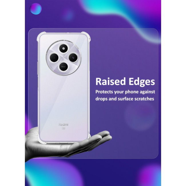 CATANES 3Packs Gorilla Case for Redmi A4 Transparent Shockproof Crystal Clear with Reinforced Corners with Two 3D Screen Protectors