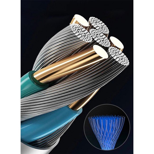 CATANES 3 in 1 Data Cable Fashion Style Fast Charging Data Cable Triple USB Cable Extension Cable 1M