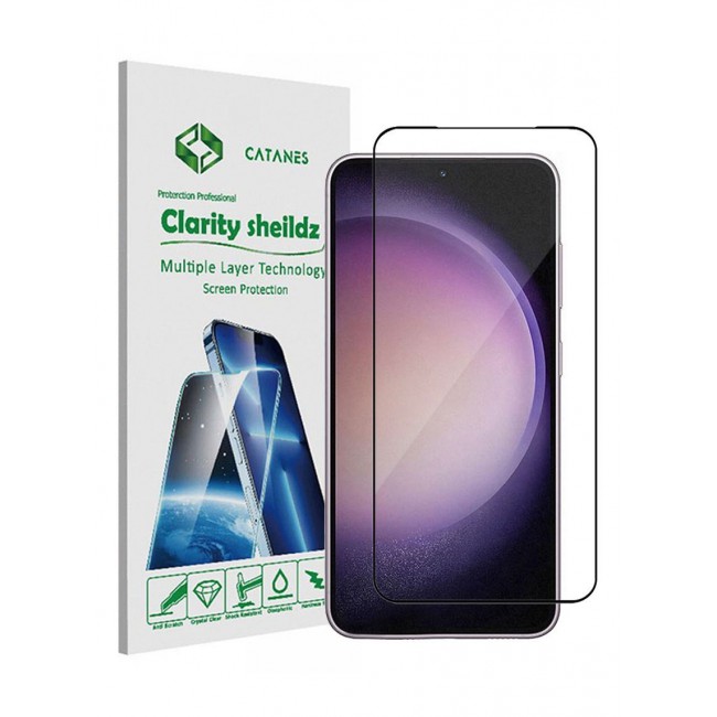 CATANES Samsung Galaxy S23 Plus Screen Protector Tempered Glass 9H Anti-Scratch Shatterproof HD Curved Edge to Edge Full Coverage Film 6.6 inch