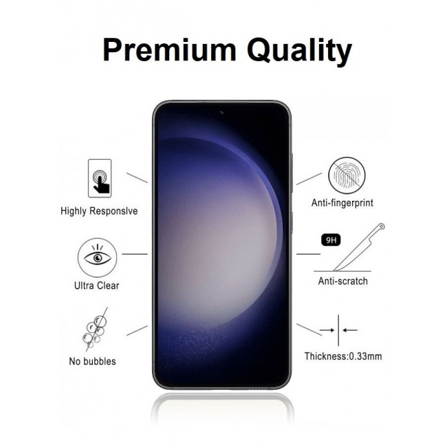 CATANES Samsung Galaxy S23 Plus Screen Protector Tempered Glass 9H Anti-Scratch Shatterproof HD Curved Edge to Edge Full Coverage Film 6.6 inch