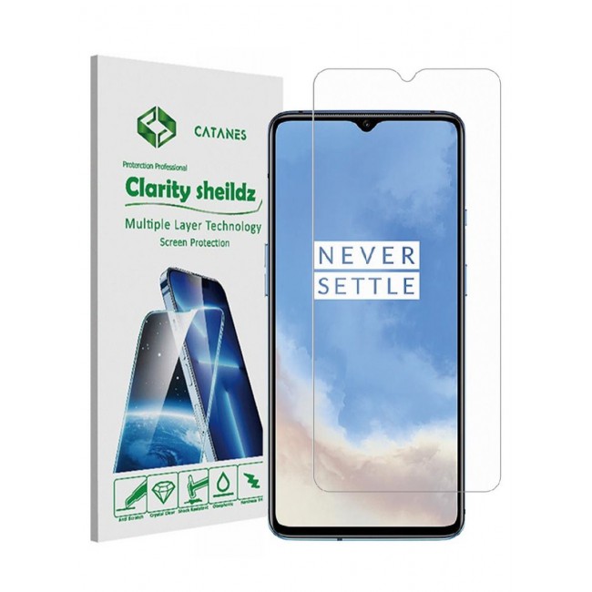 CATANES OnePlus 7T Screen Protector Tempered Glass 9H Anti-Scratch Shatterproof HD Edge to Edge Full Coverage Film 6.55 inch