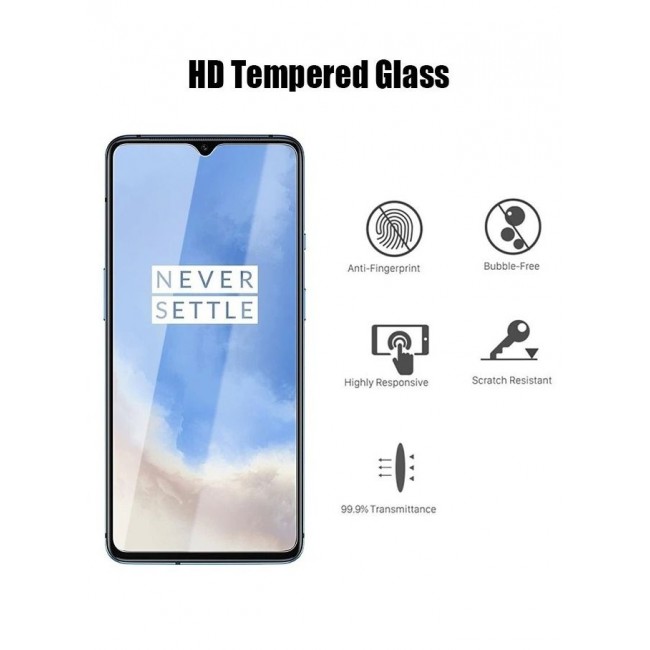CATANES OnePlus 7T Screen Protector Tempered Glass 9H Anti-Scratch Shatterproof HD Edge to Edge Full Coverage Film 6.55 inch