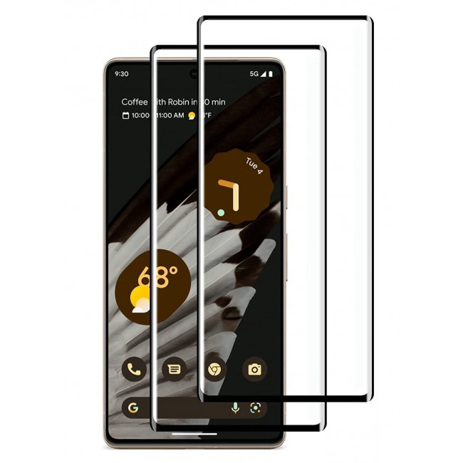 CATANES 2Pack for Google Pixel 7 Pro Screen Protector Tempered Glass 9H Anti-Scratch Shatterproof HD Curved Edge to Edge Full Coverage Film 6.7 inch