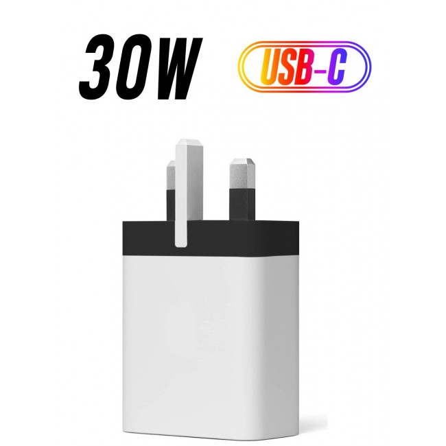 CATANES Google 30W USB C Fast Charger 3 Pins Charger White