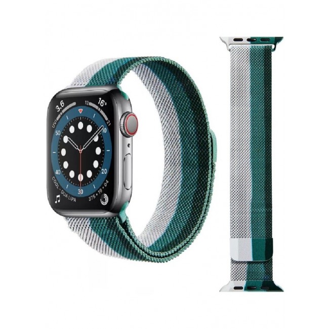 CATANES Apple Watch 41mm 40mm 38mm Milanese Mesh Stainless Steel Magnetic Closure Band Compatible with iWatch Series 7/SE/6/5/4/3/2/10