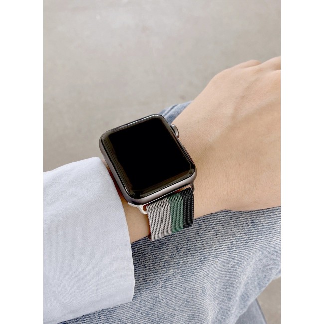CATANES Apple Watch 41mm 40mm 38mm Milanese Mesh Stainless Steel Magnetic Closure Band Compatible with iWatch Series 7/SE/6/5/4/3/2/10