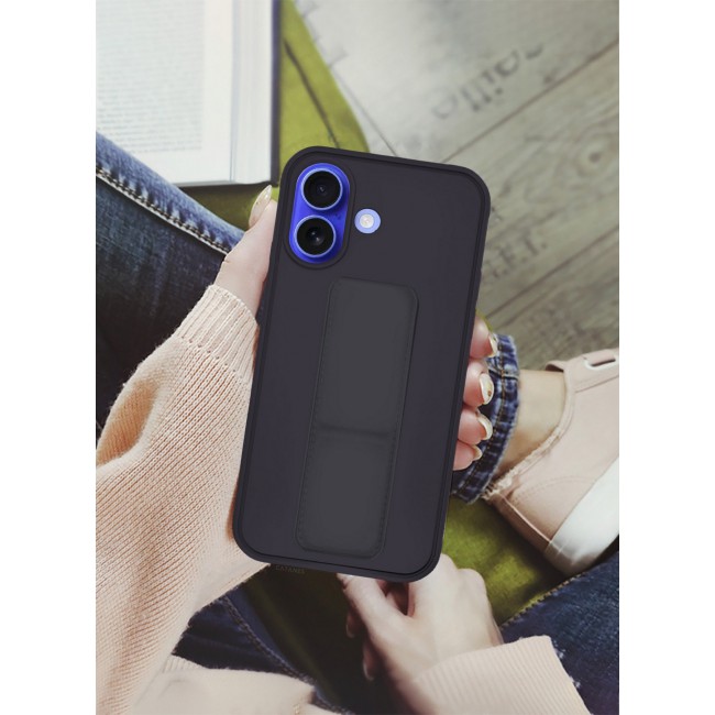 CATANES ( for iPhone 16 Plus ) Case Premium PU Leather Case with Stand Function Shockproof and Anti Scratch Finger Grip Case Cover
