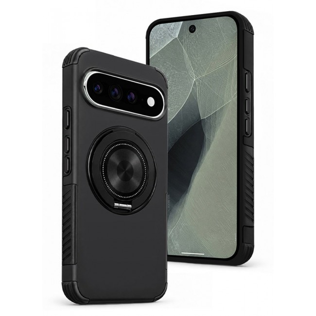 CATANES 2 Pack Magnetic Kickstand Rugged Armor Case for Google Pixel 11 Pro XL - MagSafe Compatible Heavy Duty Cover - Black