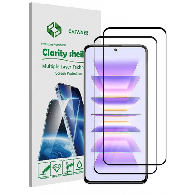 CATANES 2 Pack For Xiaomi Redmi K60 Pro Screen Protector Scratch and Shatter Resistant Full Glue Back