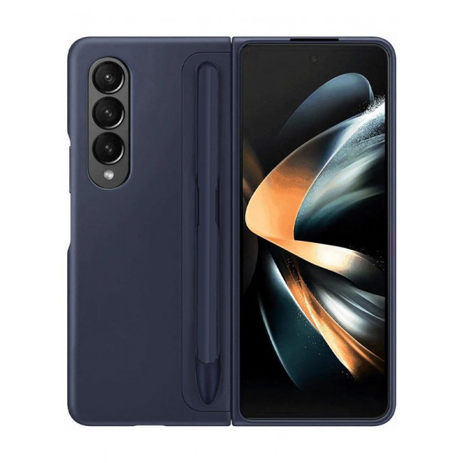 CATANES Samsung Galaxy Z Fold4 Standing Case with Pen Dark Blue