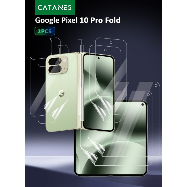 CATANES 2 PACK Screen Protector for Google Pixel 10 Pro Fold – Full Coverage, Edge-to-Edge Protection, Scratch Resistant, Case Friendly Clear Screen Guard