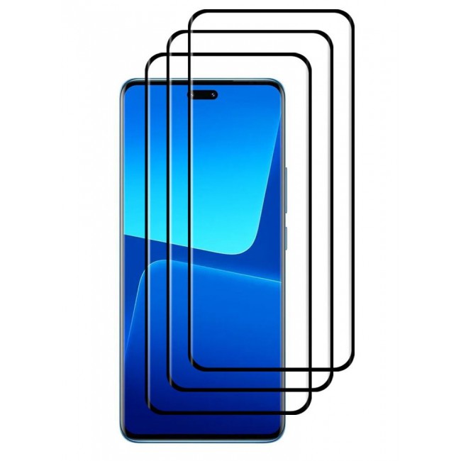 CATANES 3 Pack For Xiaomi 13 Lite Screen Protector Tempered Glass Full Glue Back