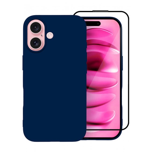 CATANES (for iPhone 16 Plus) 2 Pack Case and Screen Protector, Slim Silicone Case, Full Covered Anti Scratch Shockproof Protective Cover