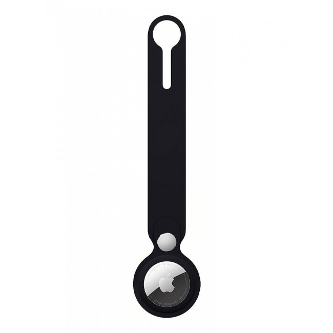 CATANES Airtag Case with Key Ring And Rubber anti-drop Keychain device Black