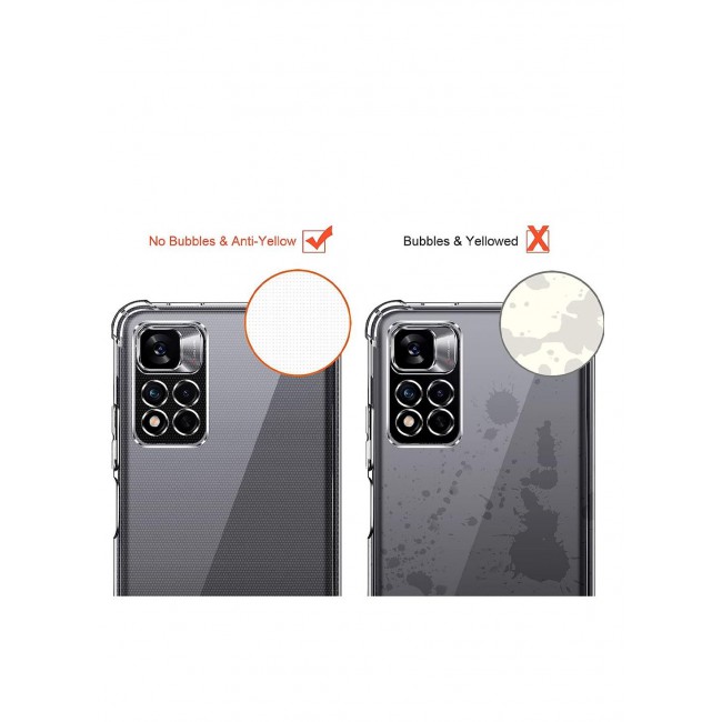 CATANES Xiaomi Redmi Note 11 5G Case Cover Clear Protective TPU Four Corners Cover Transparent Soft Case