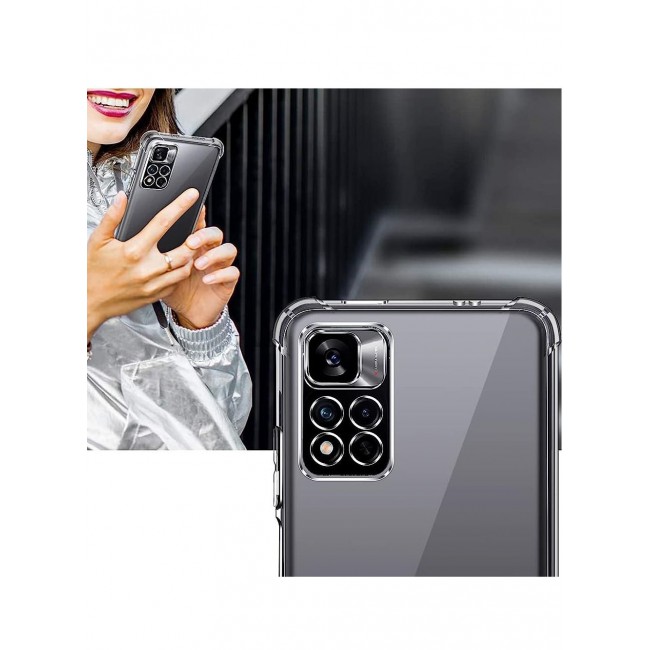 CATANES Xiaomi Redmi Note 11 5G Case Cover Clear Protective TPU Four Corners Cover Transparent Soft Case