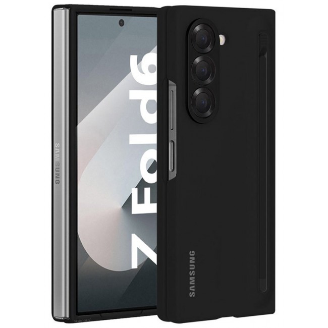 CATANES (for Samsung Galaxy Z Fold 6) Case with Screen Protector Ultra Hybrid Premium Case with Built-in New Compact S Pen, Holder and Storage Slot for Pen - Black