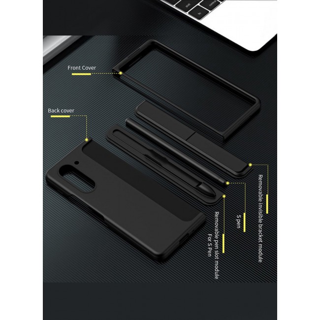 CATANES ( Case for Galaxy Z Fold 6 ) Premium Samsung Galaxy Z Fold 6 Case with Built-in S Pen Holder Sleek Protection for Your Foldable Black Color