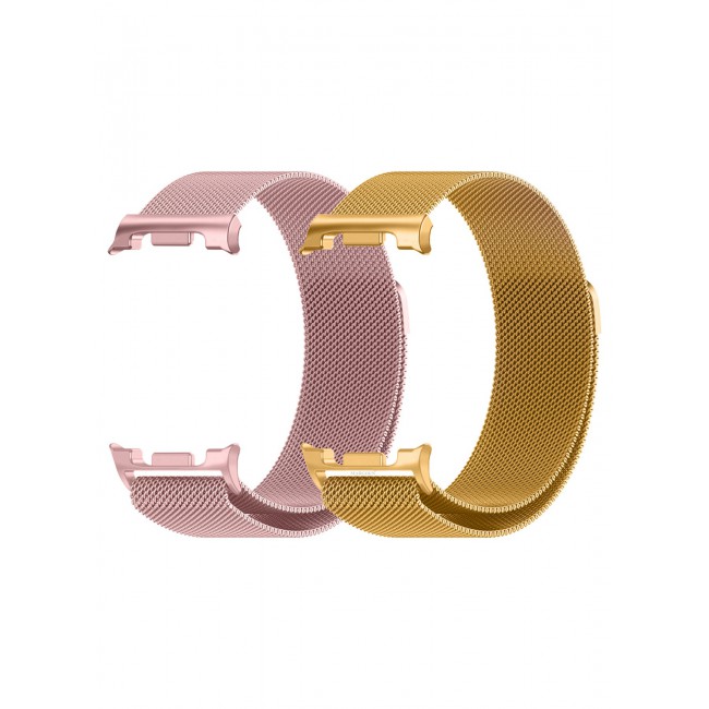CATANES 2Packs Milanese Metal Band for Samsung Galaxy Watch 8 Band 40mm 44mm/8 Classic 46mm, Mesh Magnetic Stainless Steel Loop Strap