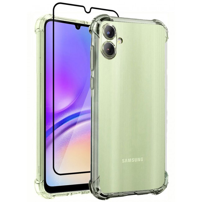 CATANES 2 Pack for Samsung Galaxy A05 Gorilla Case and Screen Protector Shock-Absorption Flexible Clear TPU Rubber Protective Cell Phone Cover Slim Fit Transparent Protective Case Cover