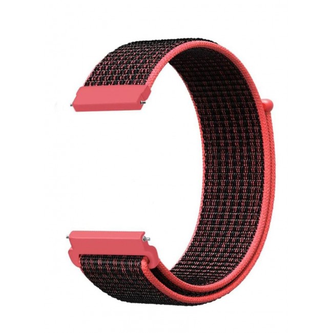 CATANES Samsung Galaxy Watch 5 Band Galaxy Watch 5 Pro Band Nylon Loop Strap 20mm Smart Watch Sport Wristband Compatible with Galaxy Watch5 (44mm/40mm) Galaxy Watch5 Pro (45mm) Pink/Black