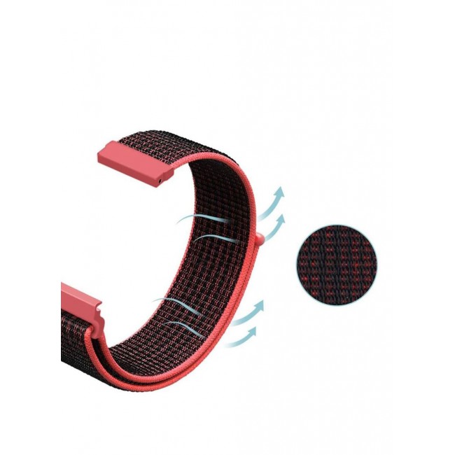CATANES Samsung Galaxy Watch 5 Band Galaxy Watch 5 Pro Band Nylon Loop Strap 20mm Smart Watch Sport Wristband Compatible with Galaxy Watch5 (44mm/40mm) Galaxy Watch5 Pro (45mm) Pink/Black