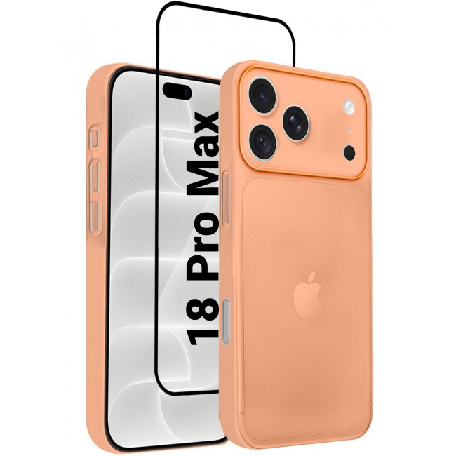 CATANES 2 Pack Air Skin Frosted Matte Case for iPhone 18 Pro Max with Camera Frame Protection - Stylish Ultra Slim Back Cover - Cosmic Orange