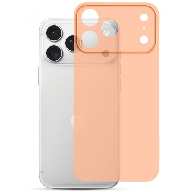 CATANES 2 Pack Air Skin Frosted Matte Case for iPhone 18 Pro Max with Camera Frame Protection - Stylish Ultra Slim Back Cover - Cosmic Orange